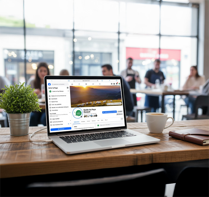 Réseaux Sociaux Guide Touristique sur ordinateur