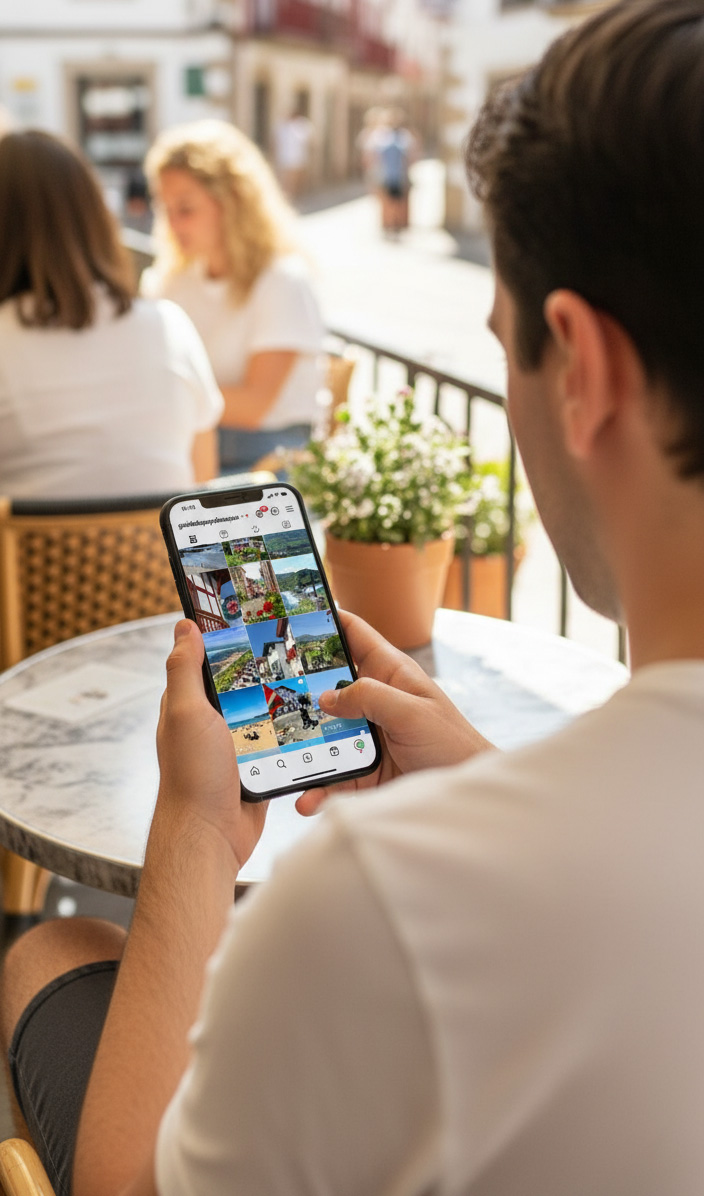 Réseaux Sociaux Guide Touristique sur mobile